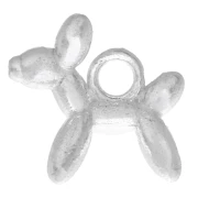 9.75 mm Balloon Dog Charm - 925 Sterling Silver x1