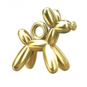 Charm dog balloon 10 mm en fine Gold plated sterling Silver x1|raw }}