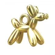 Charm dog balloon 10 mm en fine Gold plated sterling Silver x1