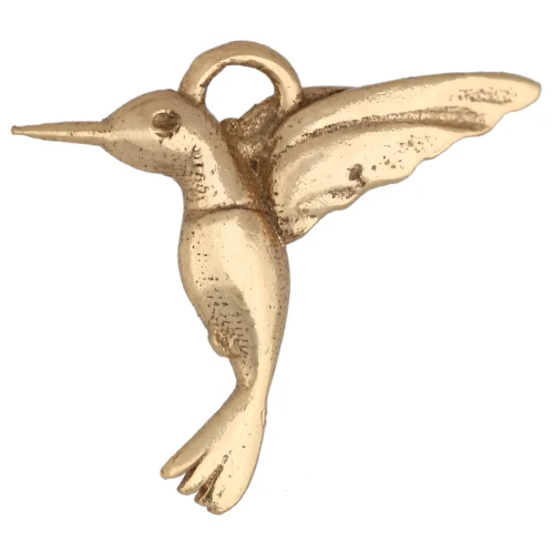 Hummingbird Charm, 12.5 x 13.8 mm - 925 Sterling Silver Fine gold plated x1