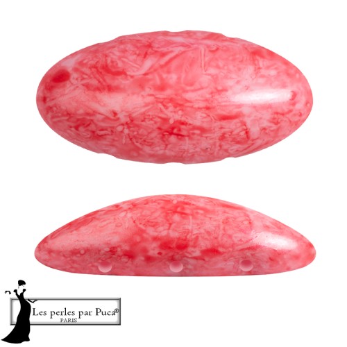 Athos 3D 3 holes® by Puca® 20x10 mm - Mishmash Dark Peach x1