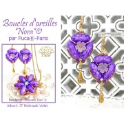 Athos 3D 3 holes® by Puca® 20x10 mm - Mishmash Violet x1