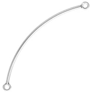 Spacers half round wire bracelet 56.5x1.5 mm 2 rings - 925 Sterling Silver x1