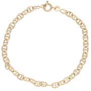 3.8 mm Marine Link Bracelet - 3-micron Gold-Plated x 17 cm|raw }}