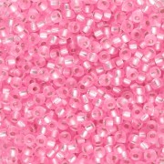 Miyuki 11/0 22 Seed Beads - Dyed Silver-Lined Carnation Pink x8g