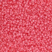 Miyuki 15/0 Seed Beads 204 - Coral Lined Crystal x8g