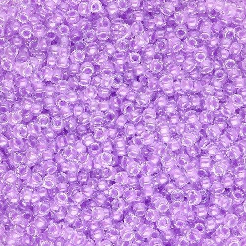 Miyuki 15/0 Seed beads 222 - Orchid Lined Crystal x8g