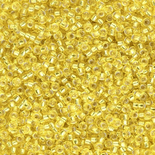 Miyuki 15/0 6 Seed beads - Yellow Silver Lined x8g