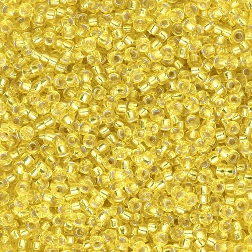 Miyuki 15/0 6 Seed beads - Yellow Silver Lined x8g