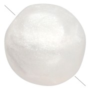 White - 8 mm irregular round faceted opaque resin beads - Pearlescent white x8 8 mm irregular round faceted opaque resin beads - Pearlescent white x8