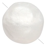 8 mm irregular round faceted opaque resin beads - Pearlescent white x8