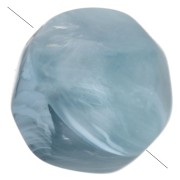 White - 8 mm irregular round faceted beads, translucent resin - Smoky blue marbled x8 8 mm irregular round faceted beads, translucent resin - Smoky blue marbled x8