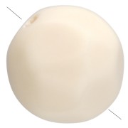 Ecru - 8 mm irregular round faceted opaque resin beads - Ecru x8 8 mm irregular round faceted opaque resin beads - Ecru x8