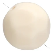 8 mm irregular round faceted opaque resin beads - Ecru x8
