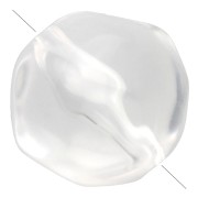 10 mm Irregular Round Faceted Beads, Clear Resin - Crystal x6
