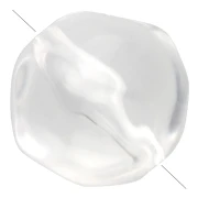 10 mm Irregular Round Faceted Beads, Clear Resin - Crystal x6