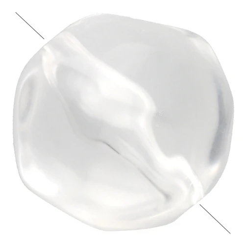 10 mm Irregular Round Faceted Beads, Clear Resin - Crystal x6