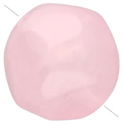 10 mm Irregular Round Faceted Beads, Translucent Resin, Light Pink Marbled x6