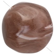 Cacao - 12 mm irregular round faceted opaque resin beads - Marbled cocoa x4 12 mm irregular round faceted opaque resin beads - Marbled cocoa x4