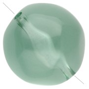 12 mm Irregular Round Faceted Beads, Clear Resin - Moss Green x4