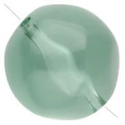 12 mm Irregular Round Faceted Beads, Clear Resin - Moss Green x4