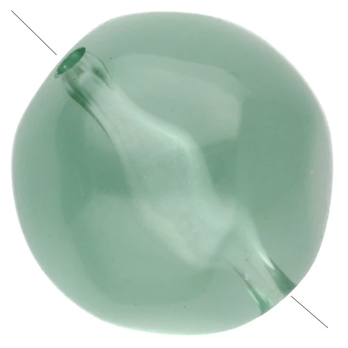 12 mm Irregular Round Faceted Beads, Clear Resin - Moss Green x4