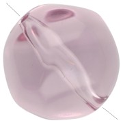 12 mm Irregular Round Faceted Beads, Clear Resin - Parma x4