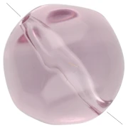 12 mm Irregular Round Faceted Beads, Clear Resin - Parma x4