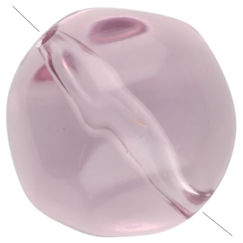 12 mm Irregular Round Faceted Beads, Clear Resin - Parma x4