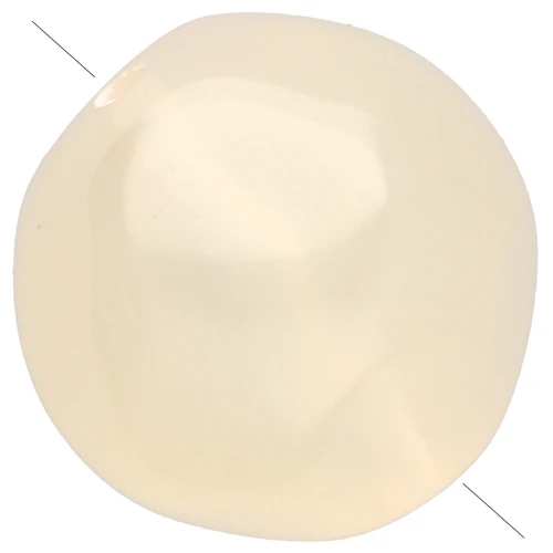 12 mm irregular round faceted beads, clear resin - Champagne x4