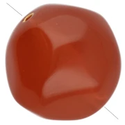 12 mm Irregular Round Faceted Beads, Clear Resin - Brick x4