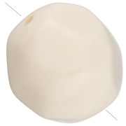 Ecru - 12 mm irregular round faceted opaque resin bead - Ecru x4 12 mm irregular round faceted opaque resin bead - Ecru x4