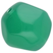 14 mm irregular round faceted bead, clear resin - Jade x1
