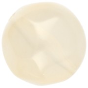 14 mm irregular round faceted beads in transparent resin - Champagne x1