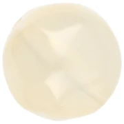 14 mm irregular round faceted beads in transparent resin - Champagne x1