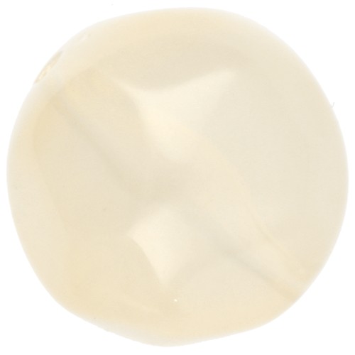14 mm irregular round faceted beads in transparent resin - Champagne x1