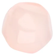 14 mm irregular round faceted beads in transparent resin - Pale pink