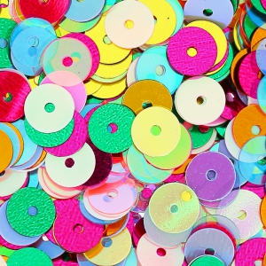 Assorted sequins 5 mm - Multicolor x10g