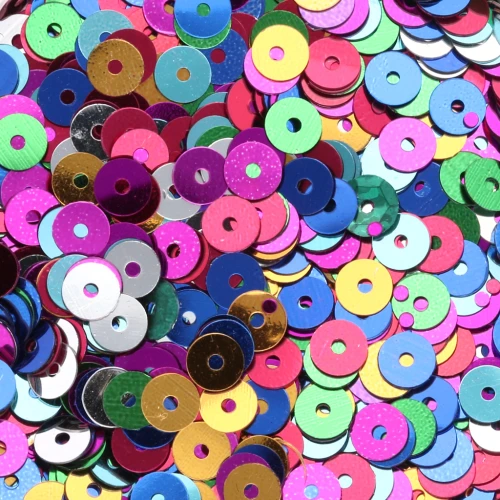 Assorted sequins 5 mm - Multicolor x10g