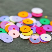 Assorted sequins 5 mm - Multicolor x10g