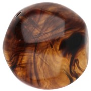 Round irregular faceted resin beads 16 mm Topaz marbled x1