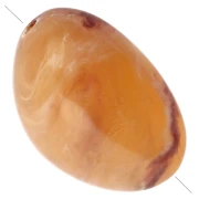 Irregular nugget beads 13.5x9 mm in translucent resin - Apricot marbled x8