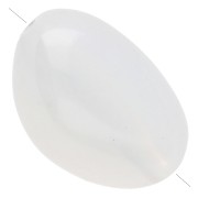 Irregular nugget beads 13.5x9 mm in transparent resin - White opal x8