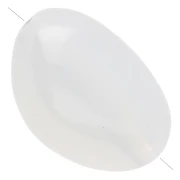 Irregular nugget beads 13.5x9 mm in transparent resin - White opal x8