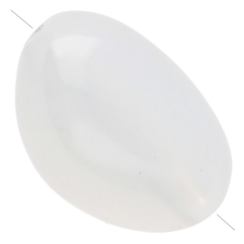 Irregular nugget beads 13.5x9 mm in transparent resin - White opal x8