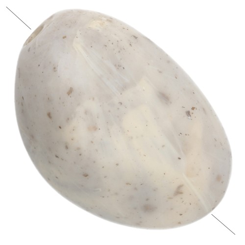 13.5x9 mm irregular nugget beads in opaque resin - Linen marbled glitter x8