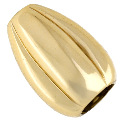 Olive resin bead 17x12 mm - Gold x1