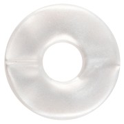 21 mm resin doughnut pendant - Pearlescent white x1