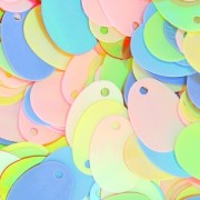 Set of spangles oval 13x9mm Multicolor Pastel iridescent x10g|raw }}