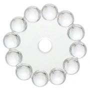 Rondelle beads 10 mm with small transparent resin balls - Crystal x10